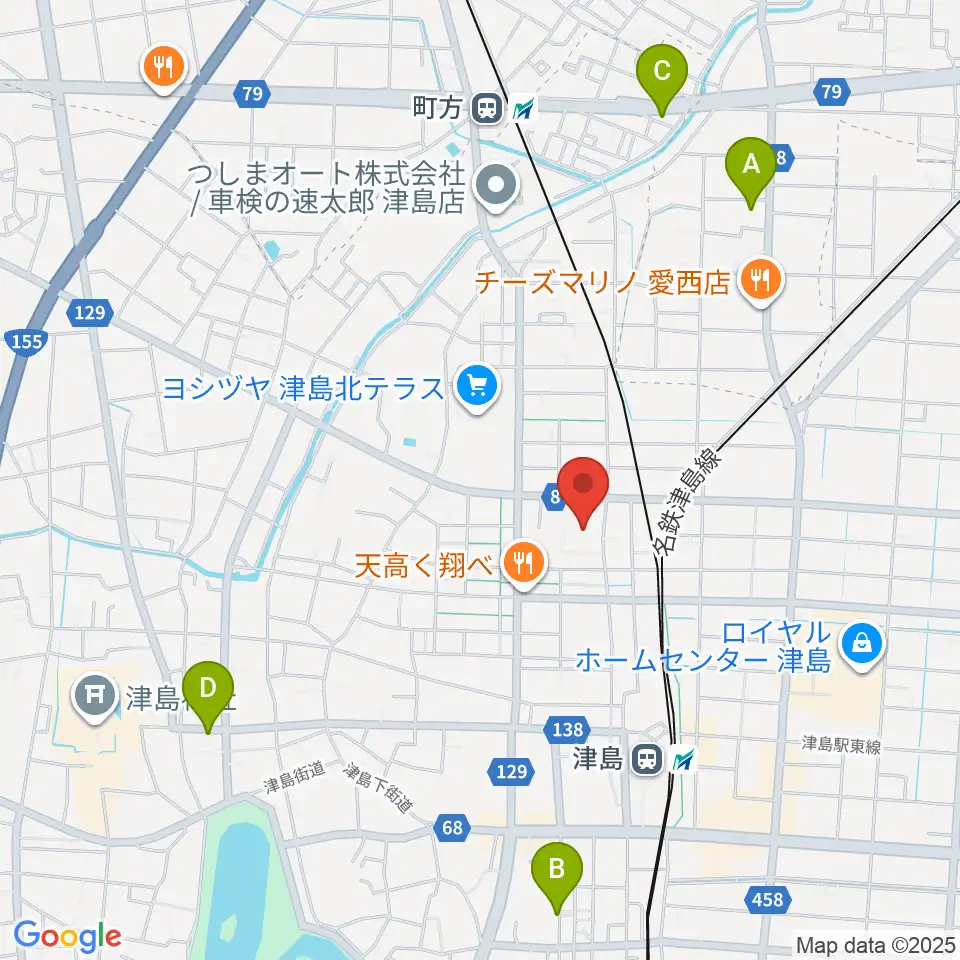津島市文化会館周辺のホテル一覧地図