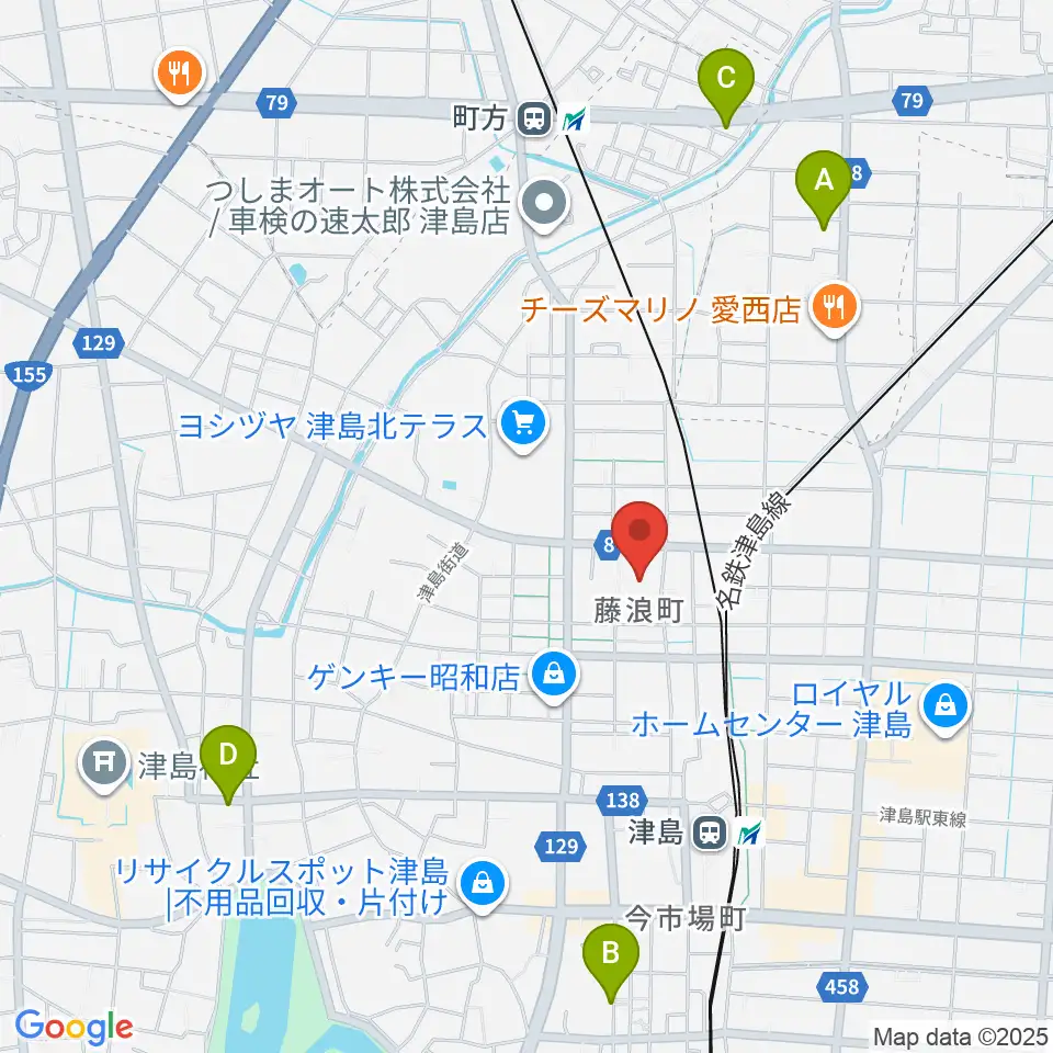 津島市文化会館周辺のホテル一覧地図