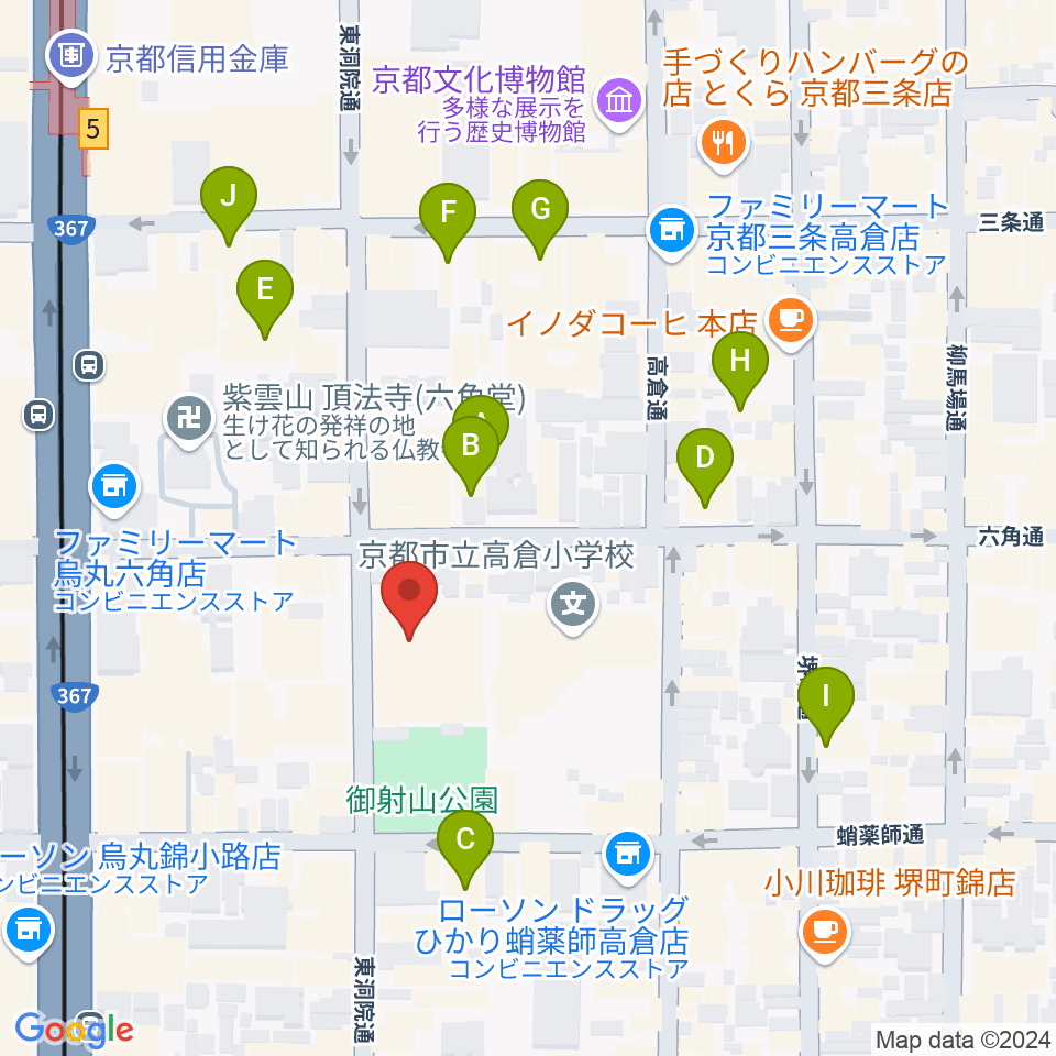 ウィングス京都周辺のホテル一覧地図