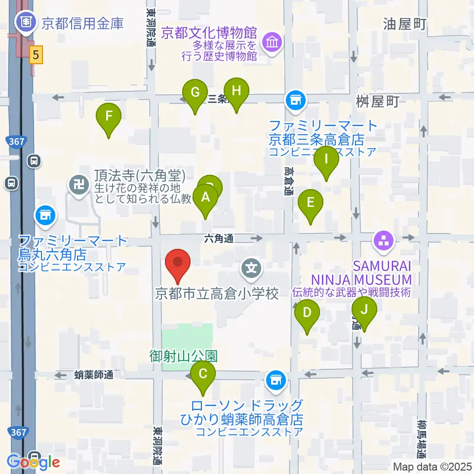 ウィングス京都周辺のホテル一覧地図