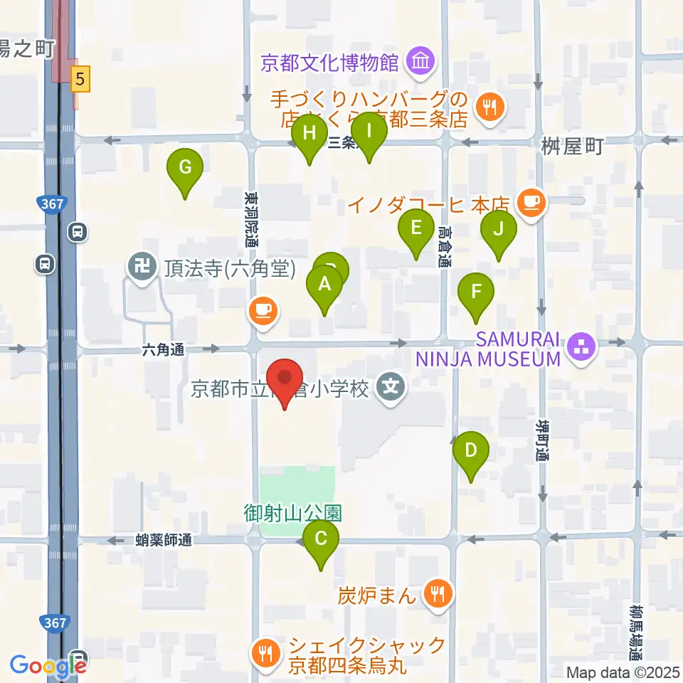 ウィングス京都周辺のホテル一覧地図
