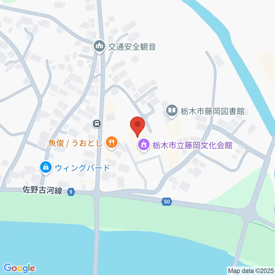 栃木市藤岡文化会館周辺のホテル一覧地図