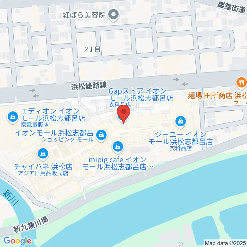 ロッキン浜松店周辺のホテル一覧地図