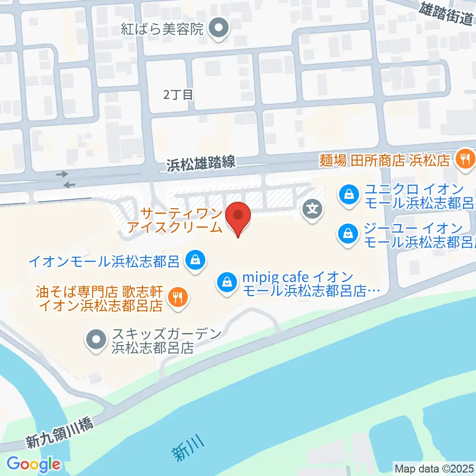 ロッキン浜松店周辺のホテル一覧地図