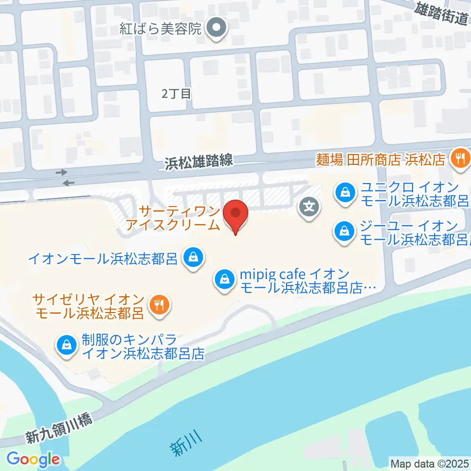 ロッキン浜松店周辺のホテル一覧地図
