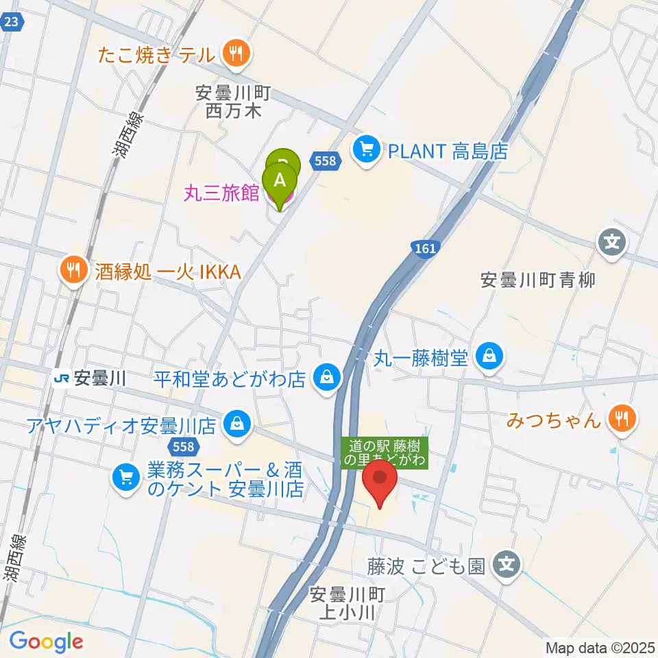 藤樹の里文化芸術会館周辺のホテル一覧地図
