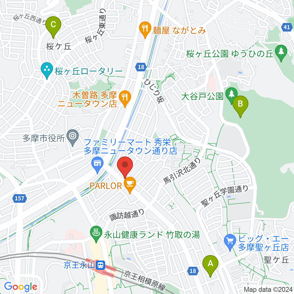 永山Free As Bird周辺のホテル一覧地図