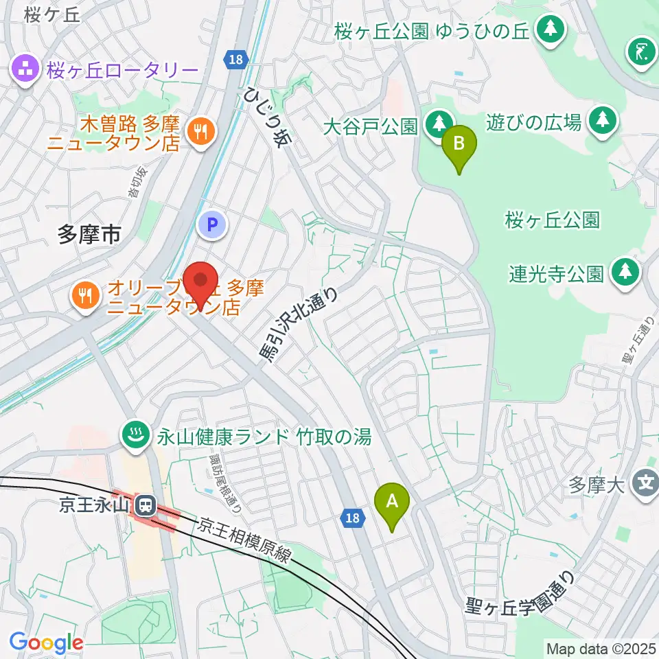 永山Free As Bird周辺のホテル一覧地図