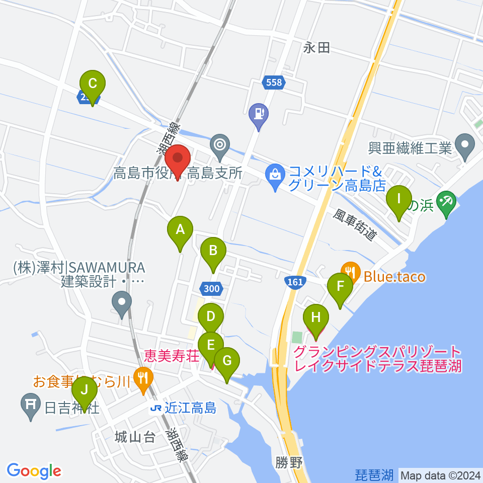 ガリバーホール周辺のホテル一覧地図