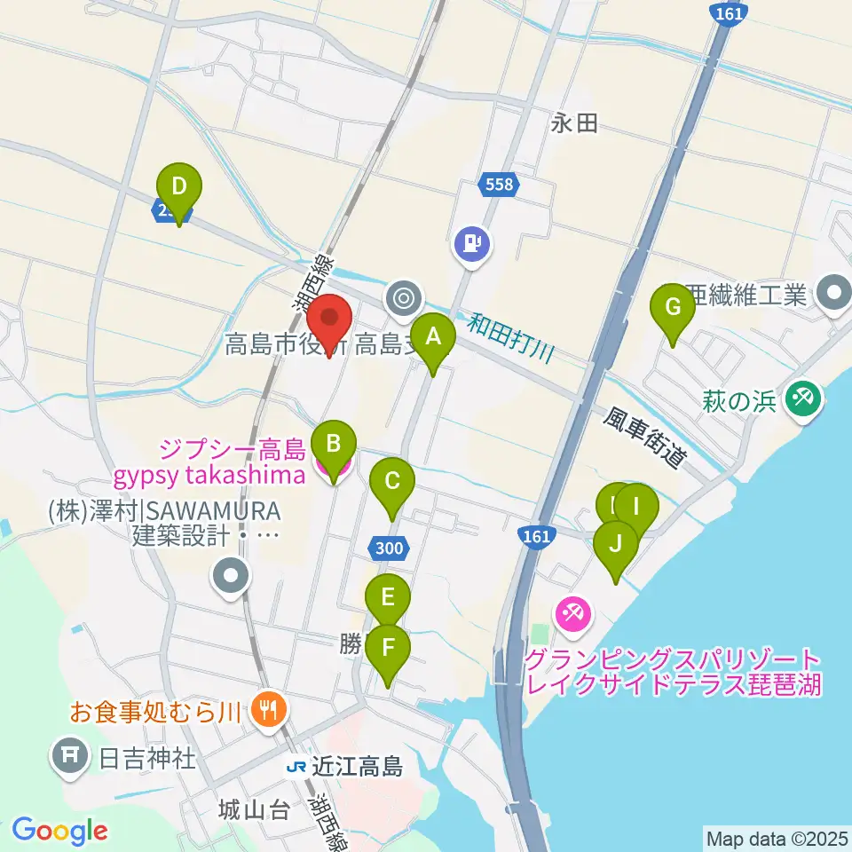 ガリバーホール周辺のホテル一覧地図
