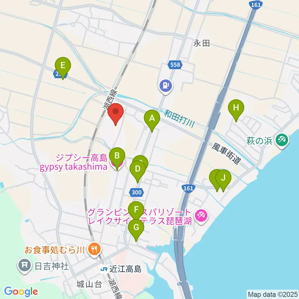 ガリバーホール周辺のホテル一覧地図
