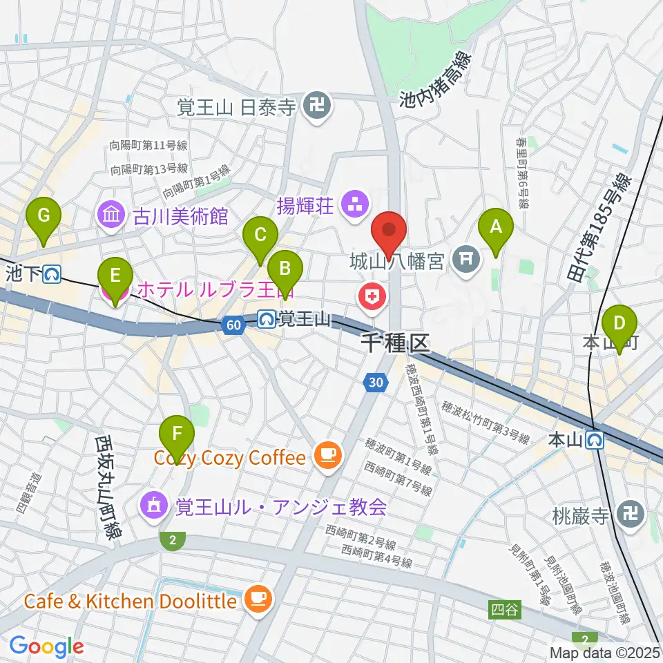フィオーレ音楽教室周辺のホテル一覧地図