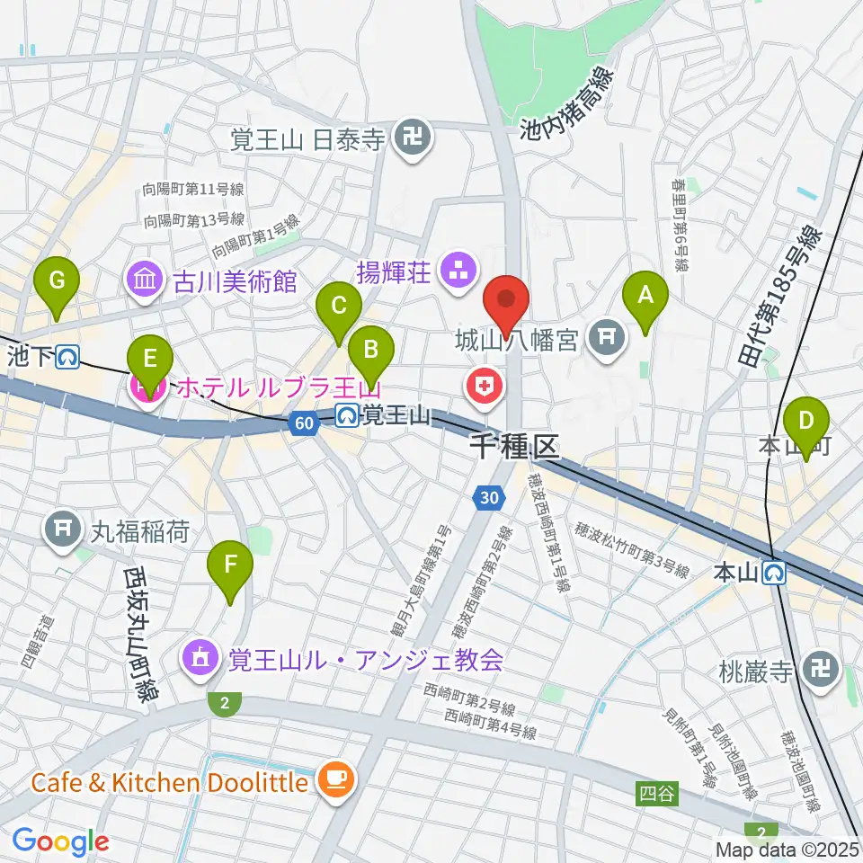 フィオーレ音楽教室周辺のホテル一覧地図