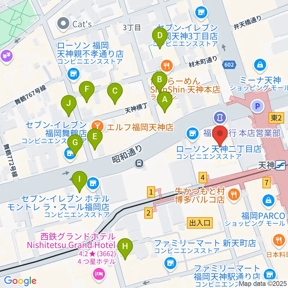 FFGホール周辺のホテル一覧地図
