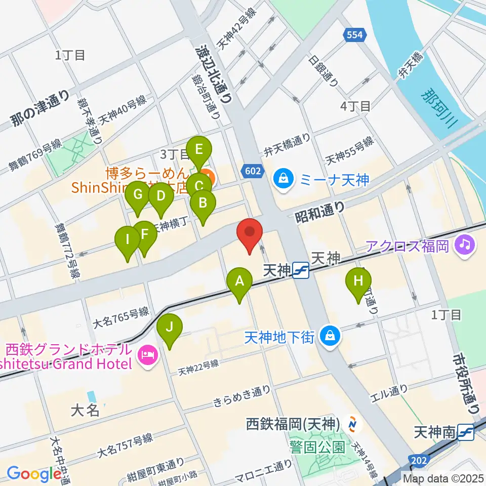 FFGホール周辺のホテル一覧地図