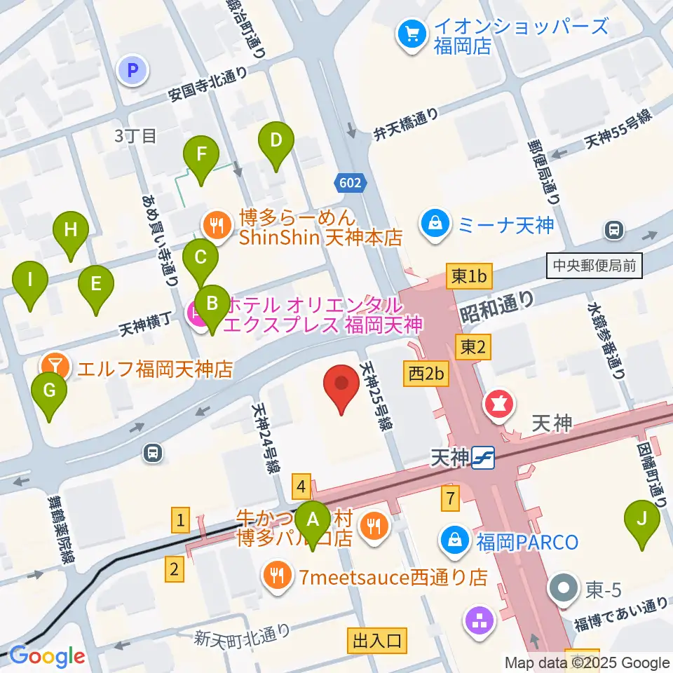 FFGホール周辺のホテル一覧地図