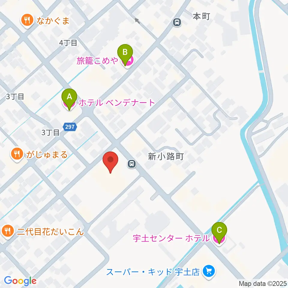 宇土市民会館周辺のホテル一覧地図