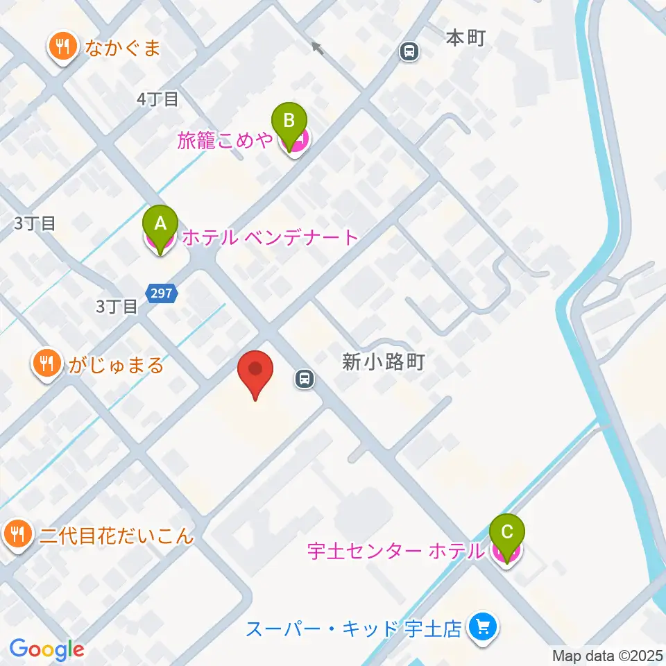 宇土市民会館周辺のホテル一覧地図