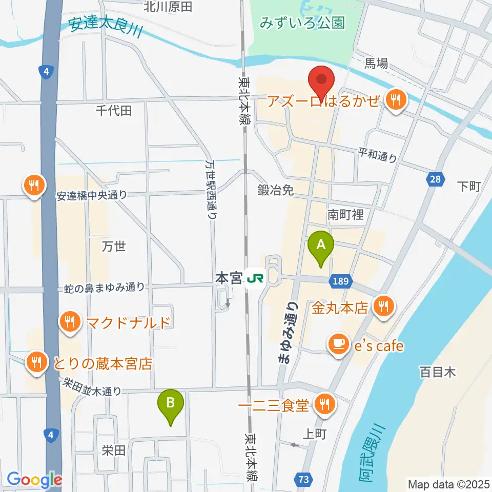 サンライズもとみや周辺のホテル一覧地図