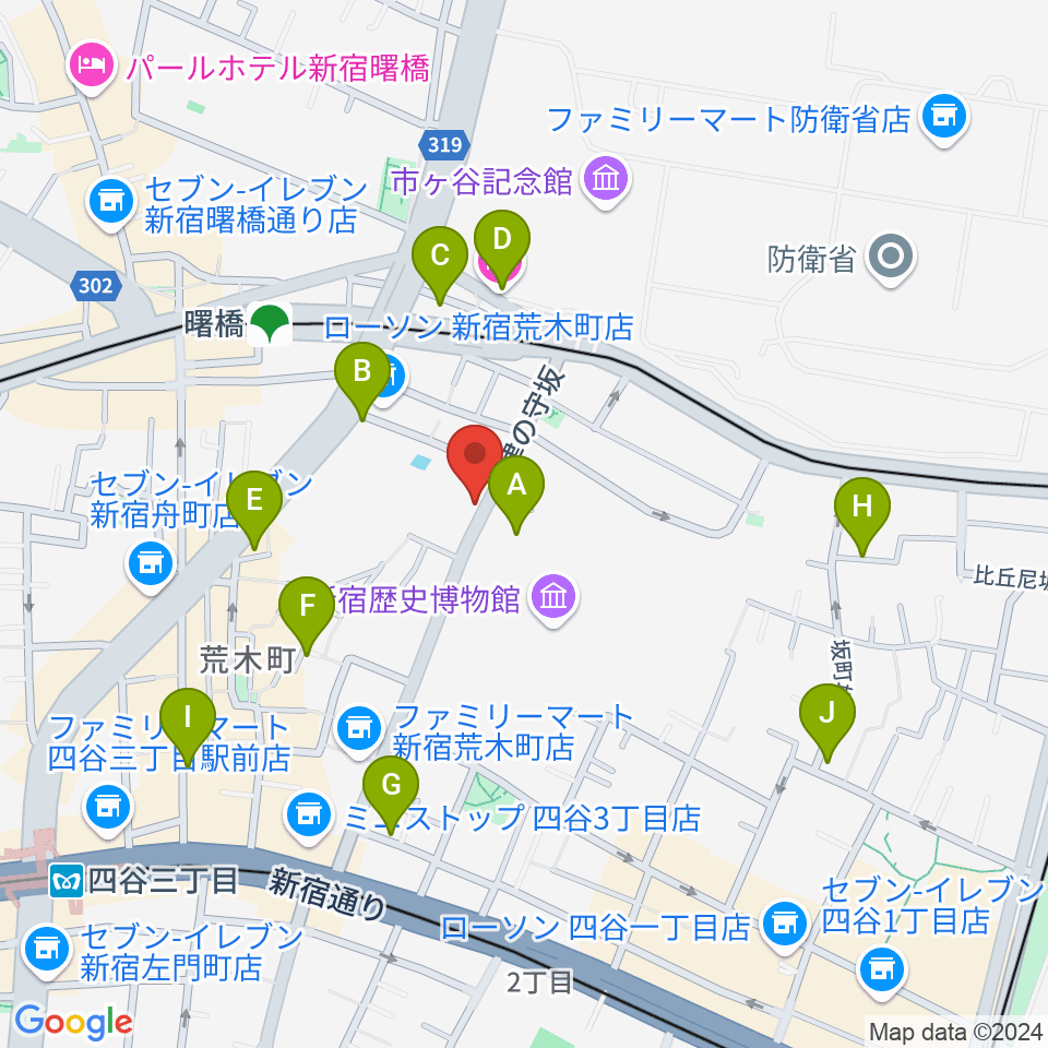 四谷サロンガイヤール周辺のホテル一覧地図