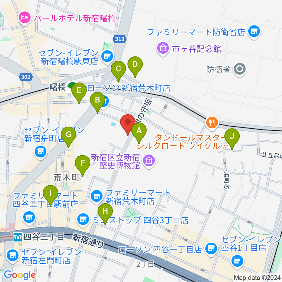 四谷サロンガイヤール周辺のホテル一覧地図