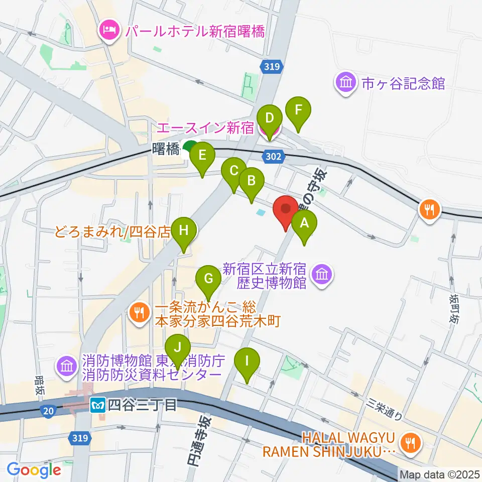 四谷サロンガイヤール周辺のホテル一覧地図