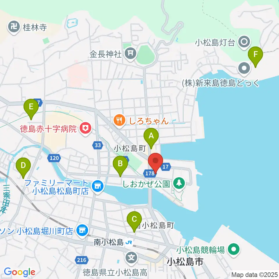 小松島市サウンドハウスホール周辺のホテル一覧地図