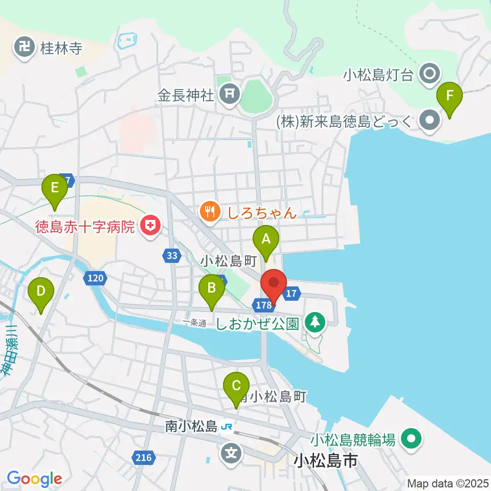 小松島市サウンドハウスホール周辺のホテル一覧地図