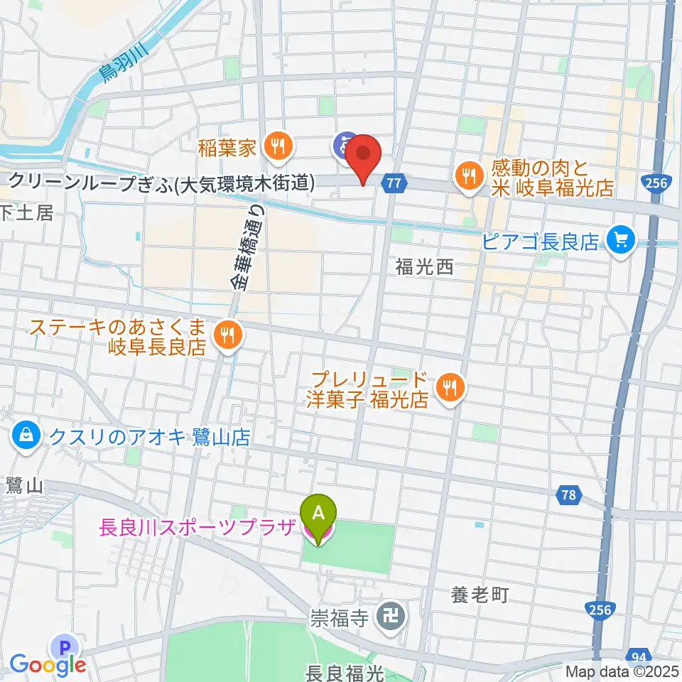 日響楽器 岐阜店周辺のホテル一覧地図