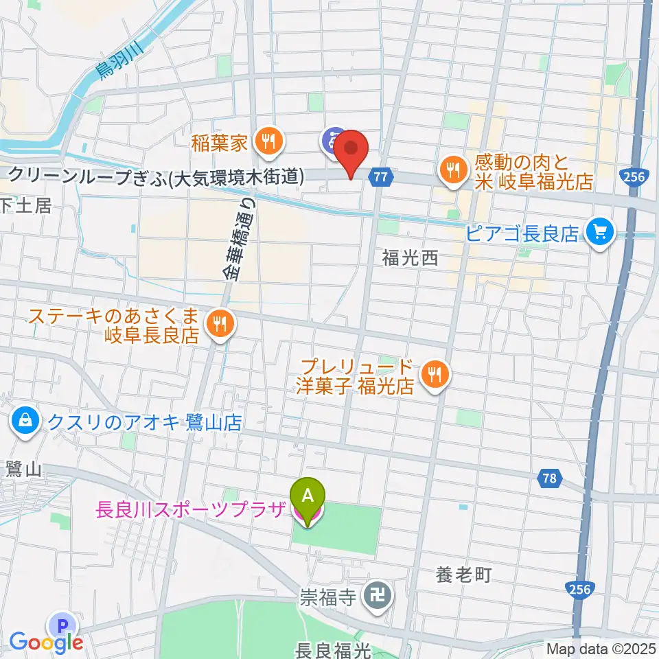日響楽器 岐阜店周辺のホテル一覧地図