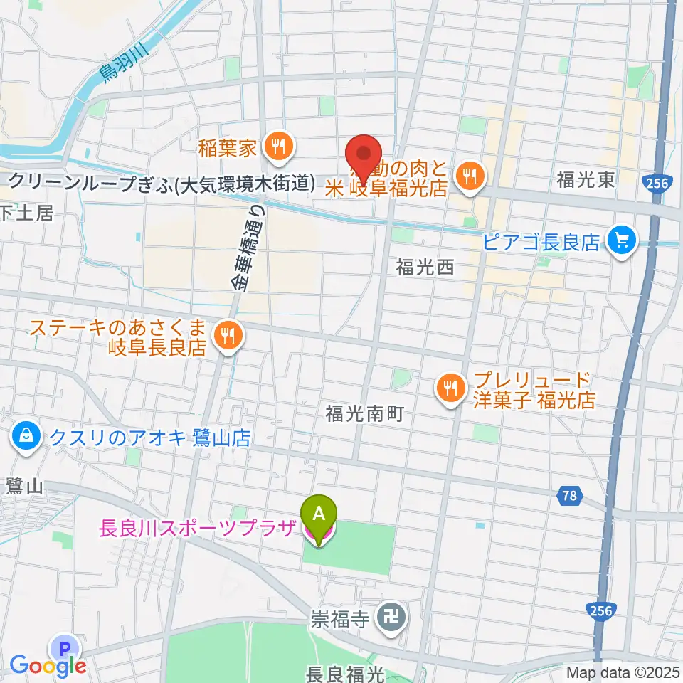 日響楽器 岐阜店周辺のホテル一覧地図