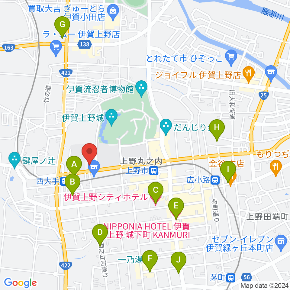 旧崇廣堂周辺のホテル一覧地図