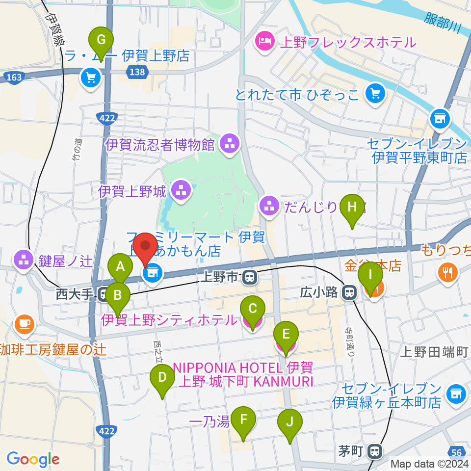 旧崇廣堂周辺のホテル一覧地図