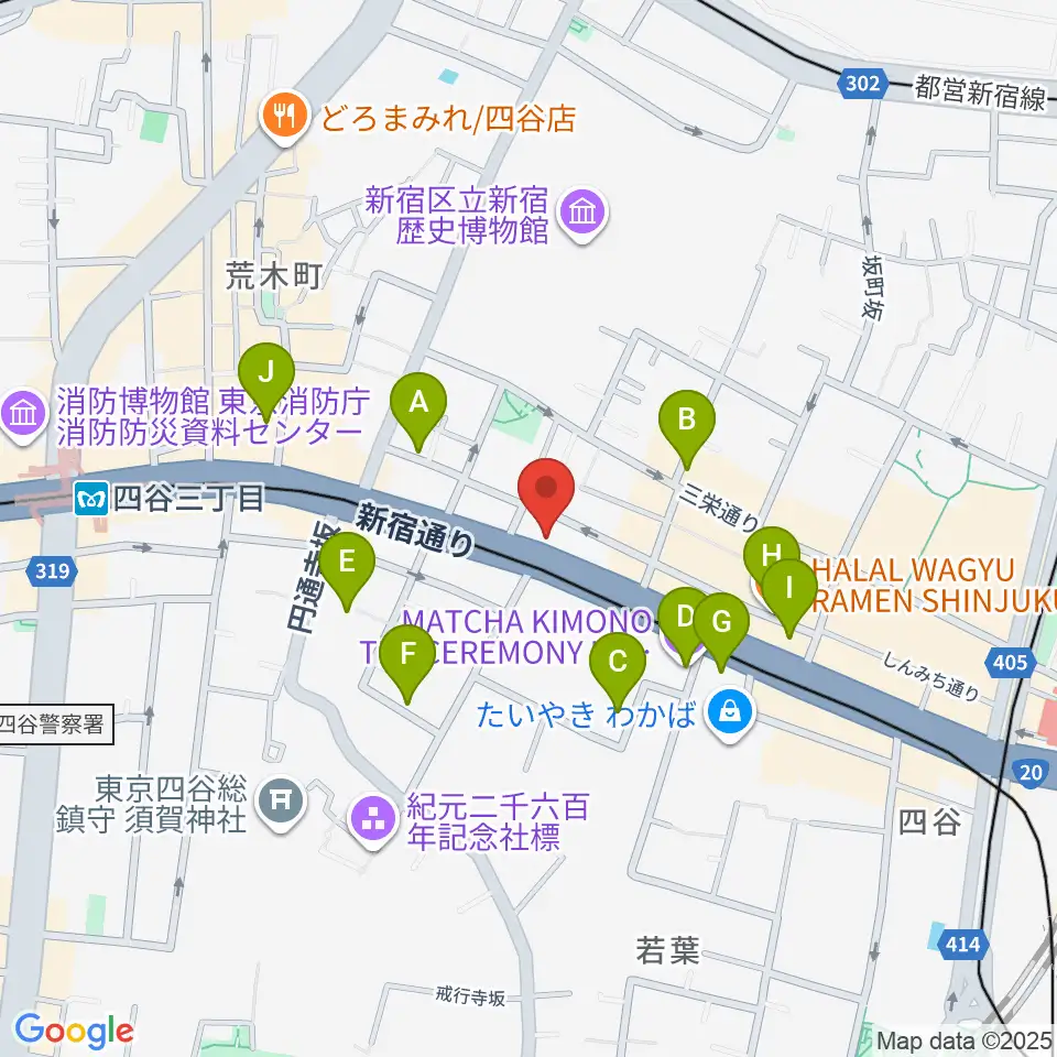 四谷アウトブレイク周辺のホテル一覧地図