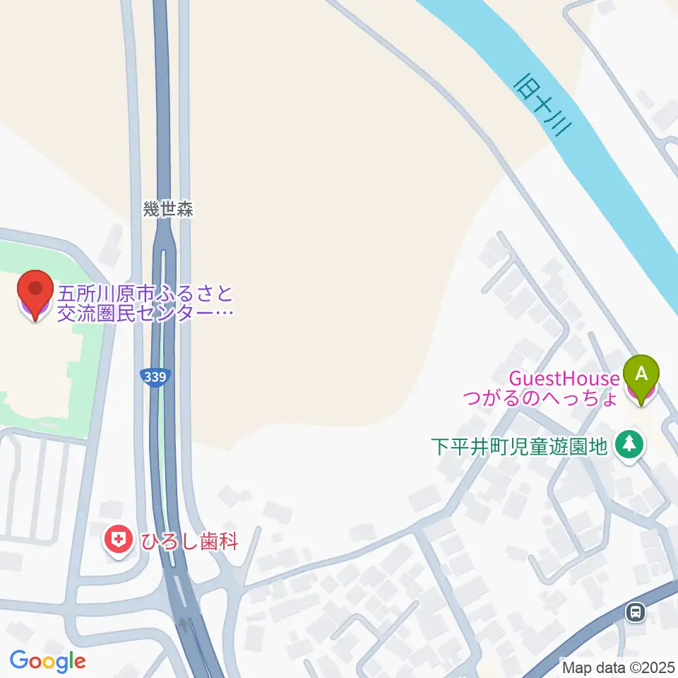 ふるさと交流圏民センター オルテンシア周辺のホテル一覧地図