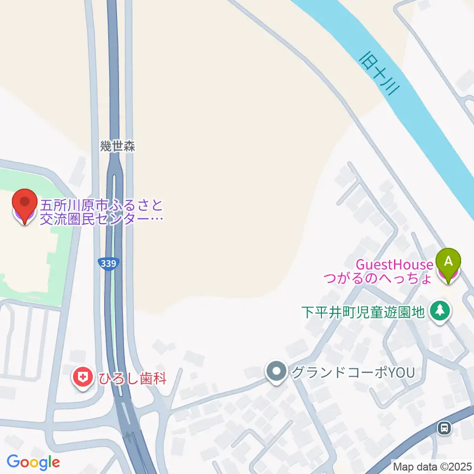 ふるさと交流圏民センター オルテンシア周辺のホテル一覧地図