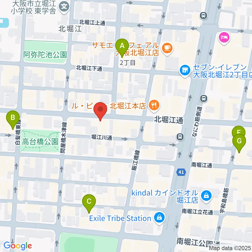 南堀江SOCORE FACTORY周辺のホテル一覧地図