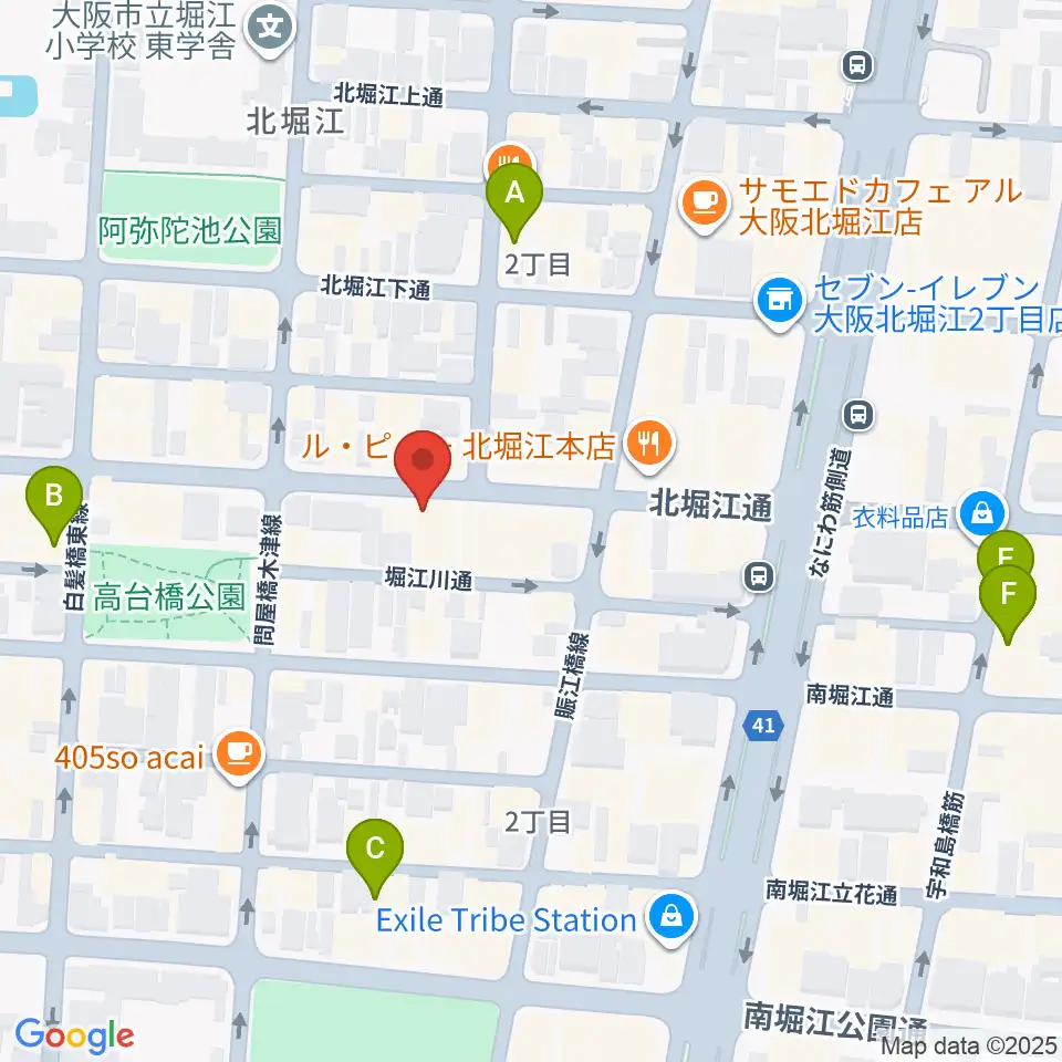 南堀江SOCORE FACTORY周辺のホテル一覧地図