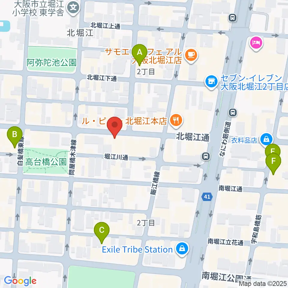 南堀江SOCORE FACTORY周辺のホテル一覧地図