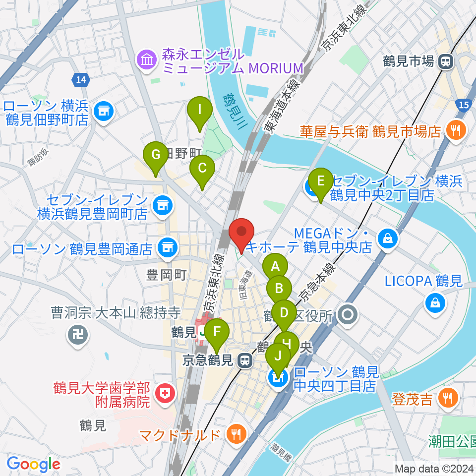 鶴見ラバーソウル周辺のホテル一覧地図