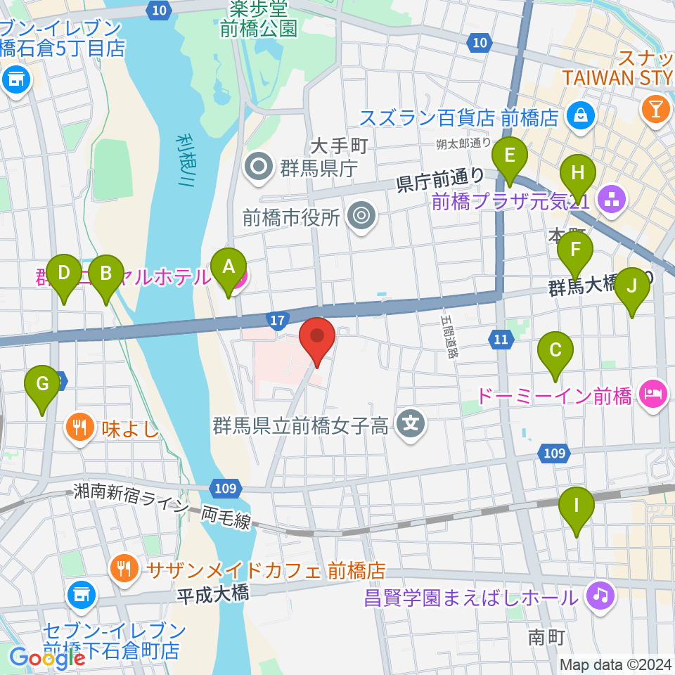 白くまレコード周辺のホテル一覧地図