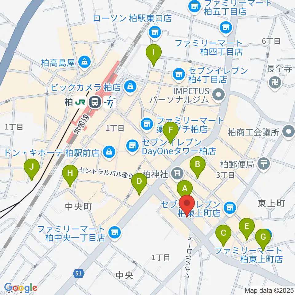 USボーカル教室 柏校周辺のホテル一覧地図