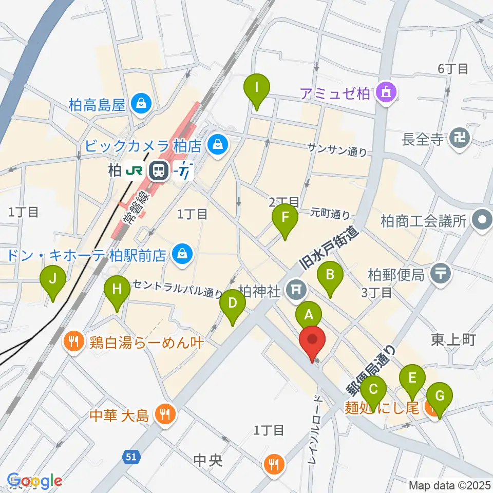 USボーカル教室 柏校周辺のホテル一覧地図