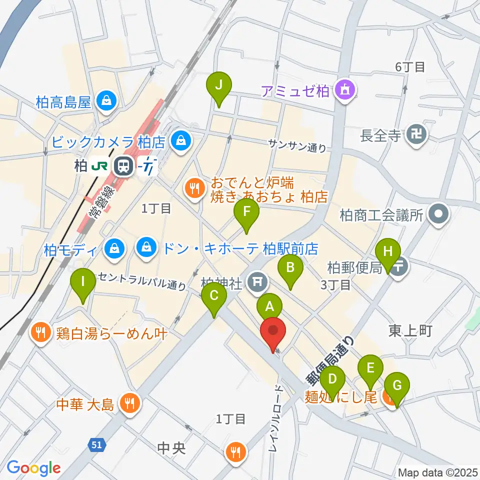 USボーカル教室 柏校周辺のホテル一覧地図