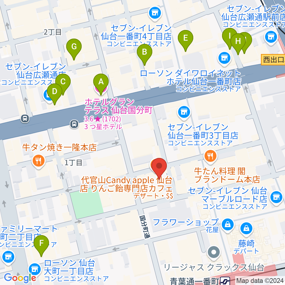 スタジオAmmy周辺のホテル一覧地図