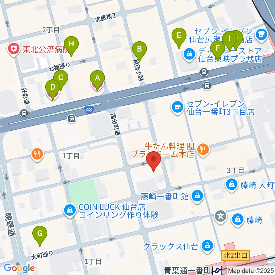 スタジオAmmy周辺のホテル一覧地図