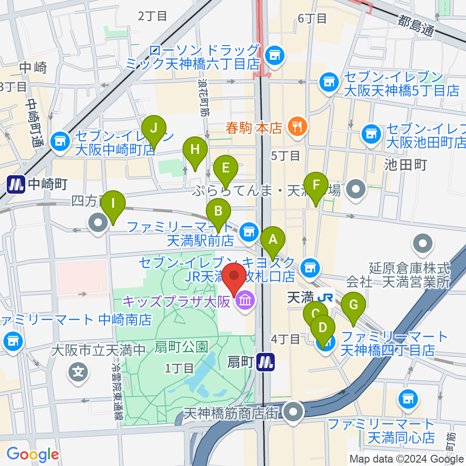 カンテレ扇町スクエア周辺のホテル一覧地図