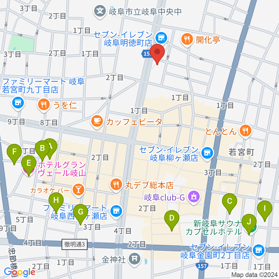 ドリームシアター岐阜周辺のホテル一覧地図