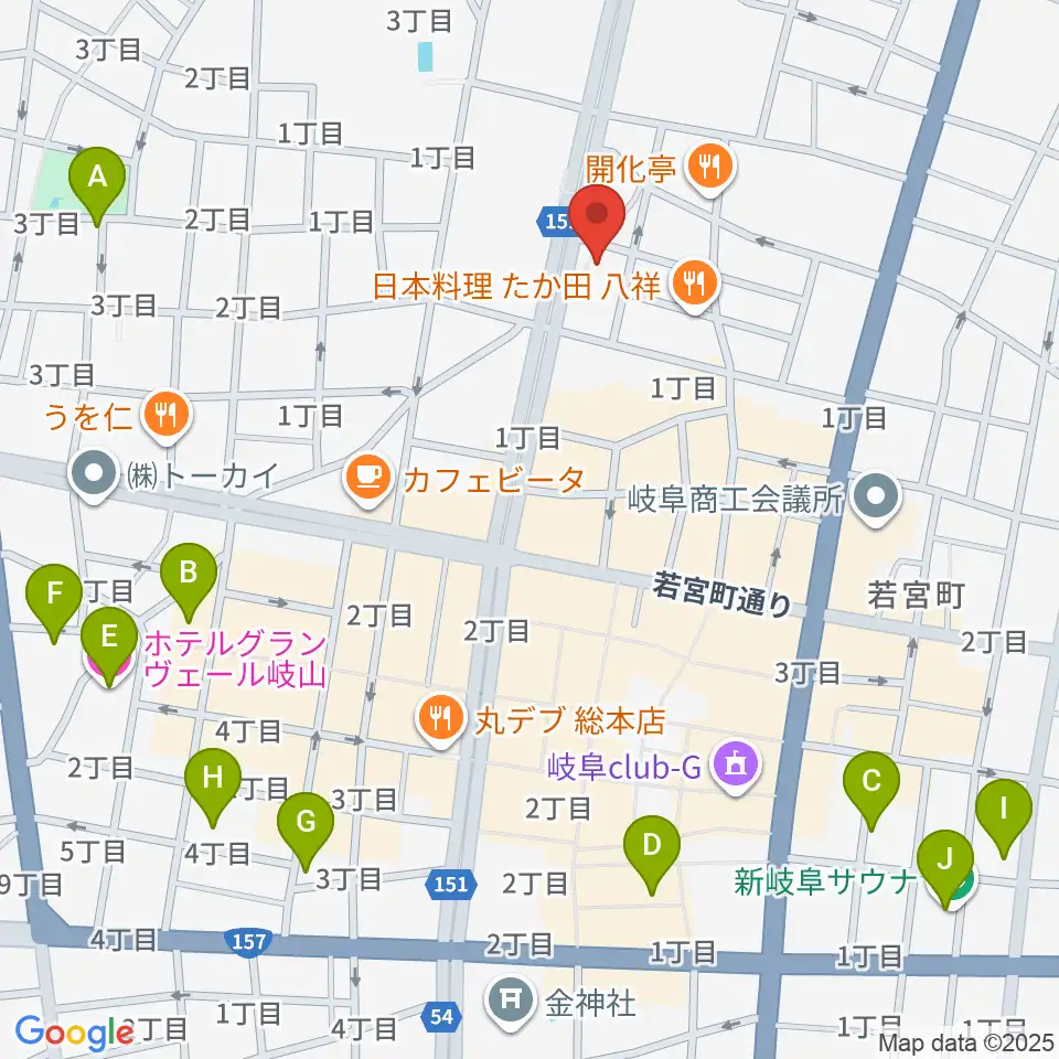 ドリームシアター岐阜周辺のホテル一覧地図