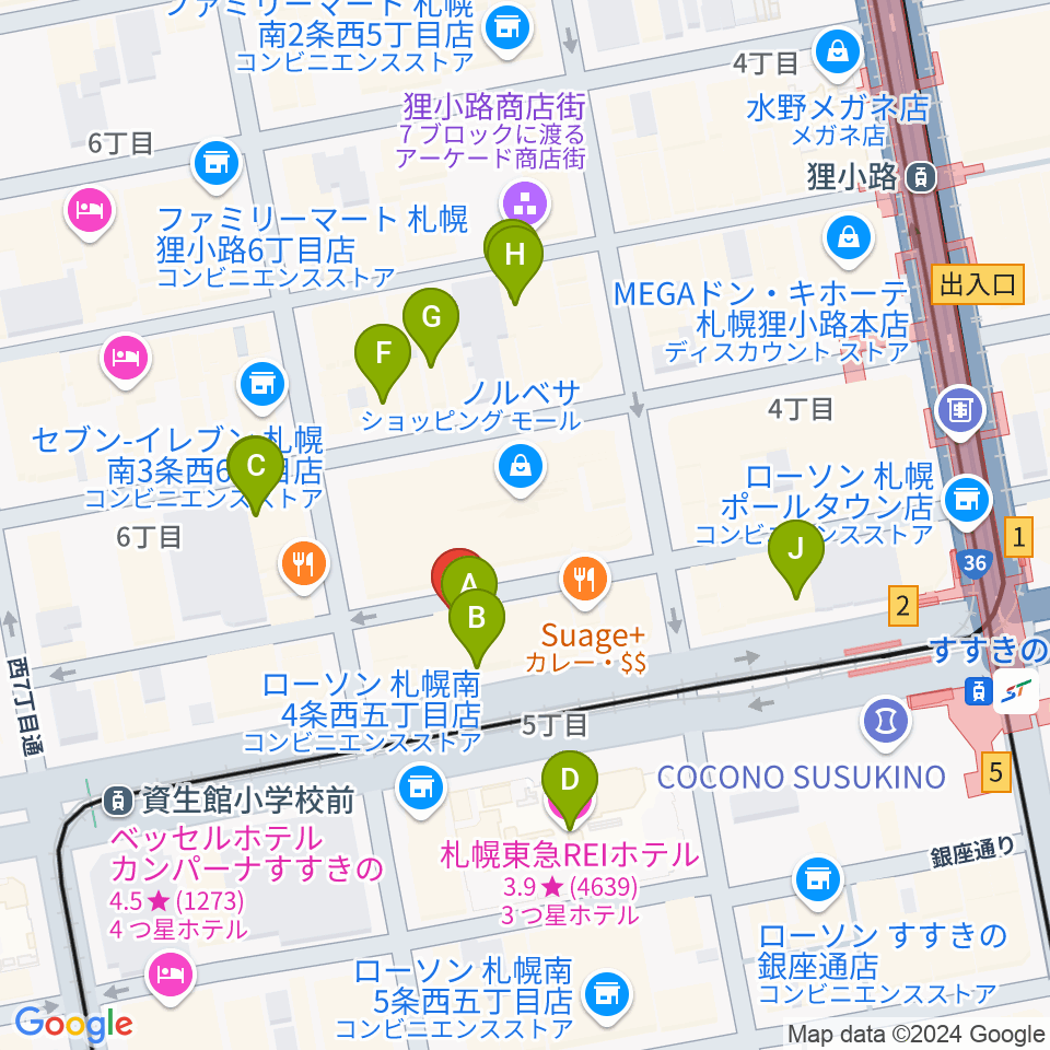 CATS & DOGS周辺のホテル一覧地図